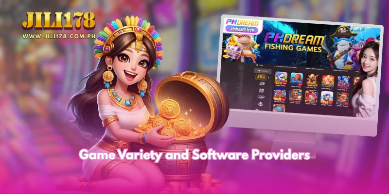 game variety and software providers